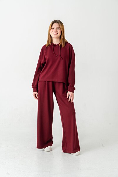 Mışıl Kids Hooded Basic Women's Bottom Top Set