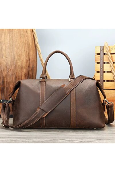 delis Унисекс чанта за пътуване, Faelan GT3288, естествена кожа, кафява
