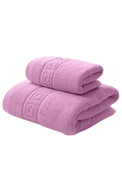 NufJoy Set of 2 Towels 100% Cotton, 500 g/m², 1 Bath Towel 70x140 cm and 1 Hand Towel 50x90 cm