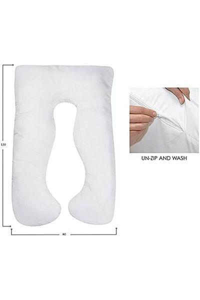 Yelajoy U Shaped Pregnancy Pillow, Follow the Natural Shape,with Washable Outer Cover,for Pregnancy Support