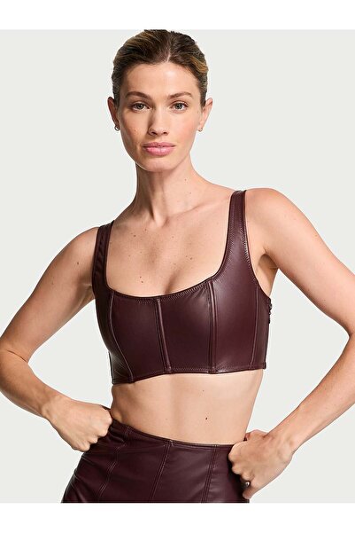 Victoria's Secret Deri Görünümlü Mini Büstiyer