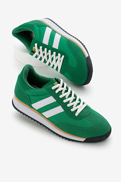 Tonny Black حذاء رياضي برباط ونعل حراري أخضر للجنسين