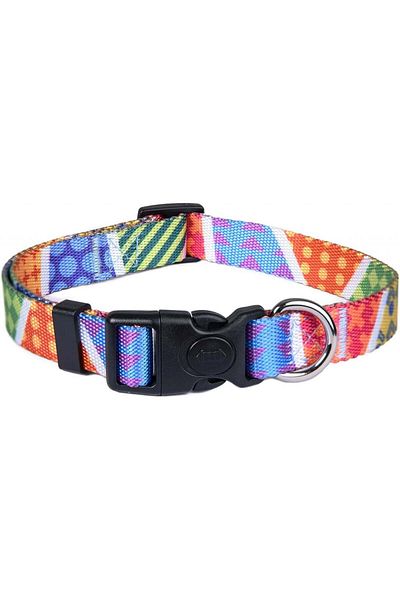 Astorpet adjustable dog collar, polyester/metal/plastic, multicolor, size L