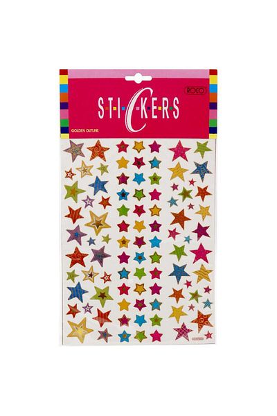 Roco Twin Seven Stickers Golden Outline - Star 72 Pieces