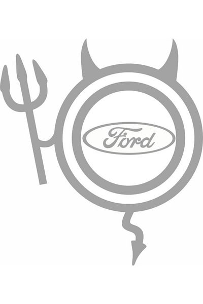 Image Sticker auto, IMAGE, Dracusor FORD, argintiu, 19 x 21 cm