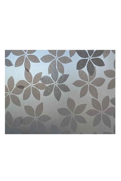 media Decorative window film white flowers, 8 m x 0.9 m