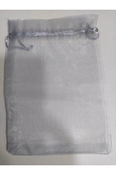 esdekor Gri Boy 18x12cm Tül Kese Şeffaf Hıdırellez Takı Altın İçin Düğün Dave...
