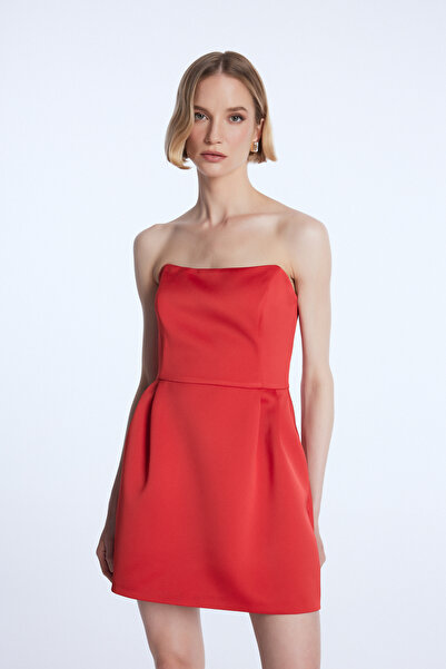 adL Mert Aslan Straplez Mini Elbise