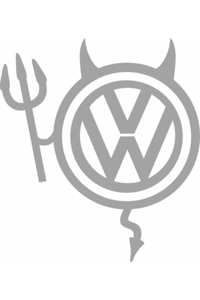 Image Sticker auto, IMAGE, Dracusor VOLKSWAGEN, argintiu, 19 x 21 cm