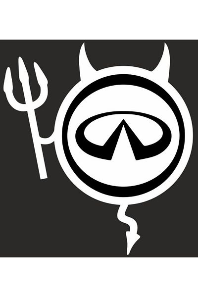 Image Car sticker, IMAGE, Dracusor INFINITI, white, 19 x 21 cm