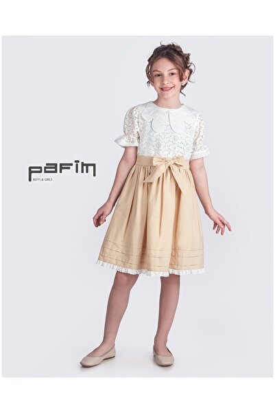 Pafim PAFİM KIZ ÇOCUK YAKALI ELBİSE 9-12 YAŞ