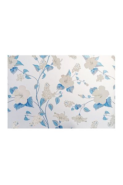media Decorative window film, self-adhesive, white floral, various, 4 m x 1.52 m