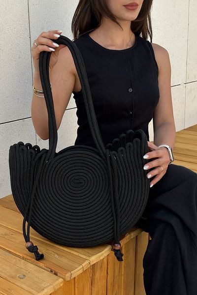 MaVaux Swan Model Εσωτερική επένδυση Straw Look Beach and Casual, κομψή και κομψή τσάντα ώμου
