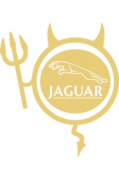 Image Sticker auto, IMAGE, Dracusor JAGUAR, auriu, 19 x 21 cm