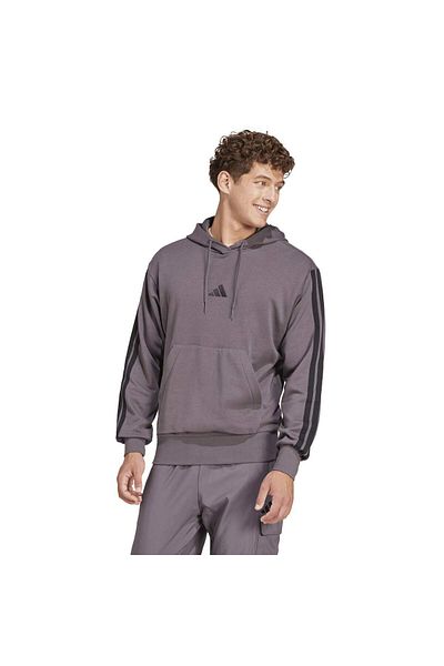 adidas 3S ft Men's Gray Hooded Sweatshirt