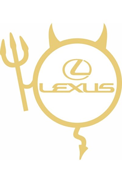 Image Стикер за кола, ИЗОБРАЖЕНИЕ, LEXUS Devil, златен, 19 x 21 см