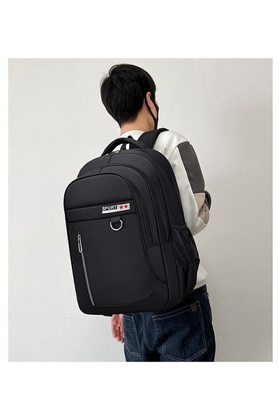 delis Men's backpack, Louis GT2139, Black/White
