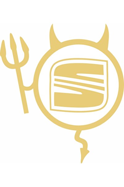 Image Sticker auto, IMAGE, Dracusor SEAT, auriu, 23 x 17 cm