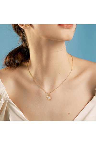 delis Lantisor argint 925, JW1546, model perla, placat cu aur