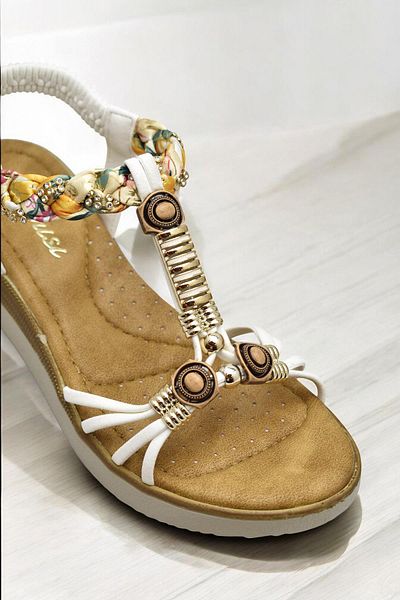 ISPARTALILAR 5626 Comfortable Orthopedic Sole Stone Women's Sandals Daily Sandals
