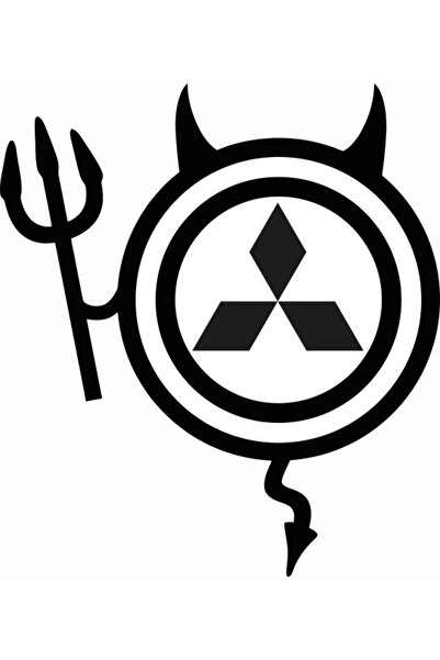 Image Αυτοκόλλητο αυτοκινήτου, IMAGE, Dracusor MITSUBISHI, μαύρο, 19 x 21 εκ.