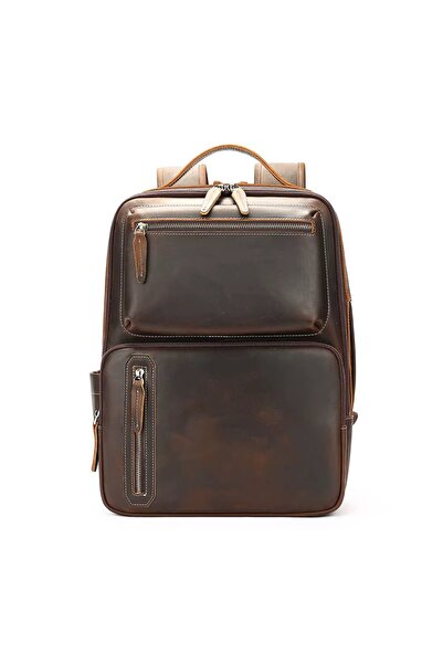 delis Rucsac pentru barbati, Mael GT3327, piele naturala, Maro
