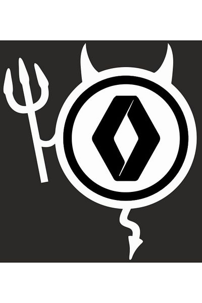 Image Car sticker, IMAGE, Dracusor RENAULT, white, 19 x 21 cm
