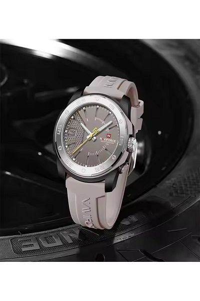Naviforce Quartz Watches for Men Fashion Casual Wristwatch with Luminous Waterproof Silicone Strap