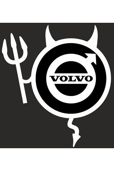 Image Car sticker, IMAGE, Dracusor VOLVO, white, 19 x 21 cm