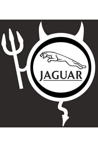 Image Car sticker, IMAGE, Dracusor JAGUAR, white, 19 x 21 cm