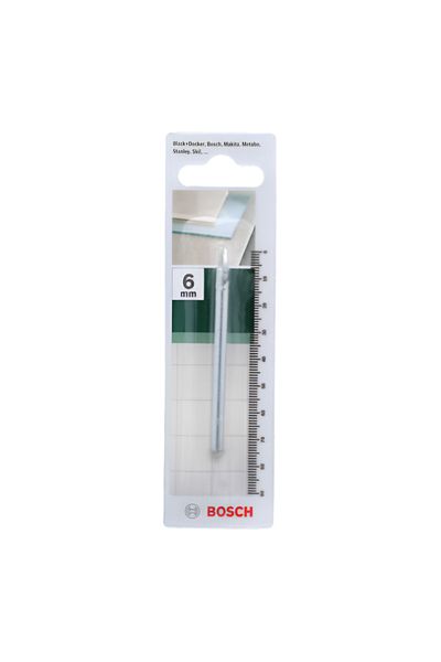 Bosch Tungsten Carbide Tip Glass and Tile Drill Bit Silver 6 x 76mm