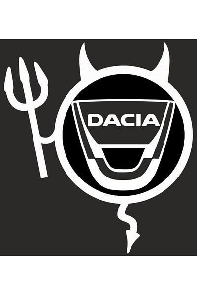 Image Car sticker, IMAGE, Dracusor DACIA, white, 19 x 21 cm
