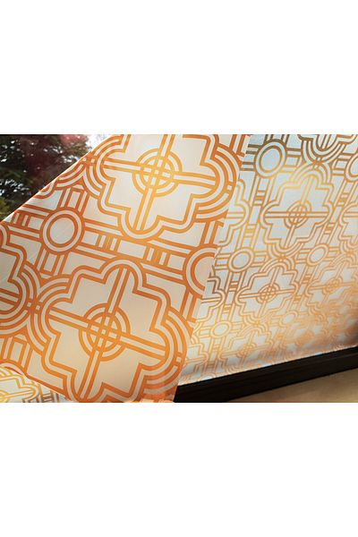 media Decorative geometric window film orange, 5 m x 1 m