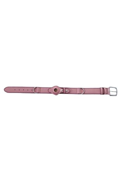 Roth & Junius Roth & Bock dog collar, leather/metal/nylon, pink, 46-59 x 4 cm