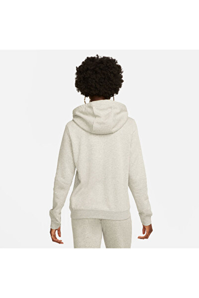 Nike Чорний - Сірий - Срібний Жіночий світшот з капюшоном DQ5793-063 W CLUB FLC STD PO HDY