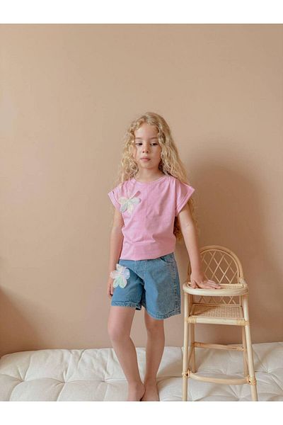 Jolly Kids Girl's Denim Jean Shorts Badili Suit