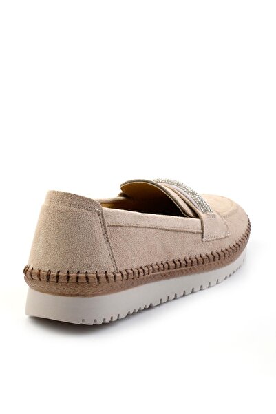 Bambi Bej Kadın Loafer Ayakkabı K01536999902