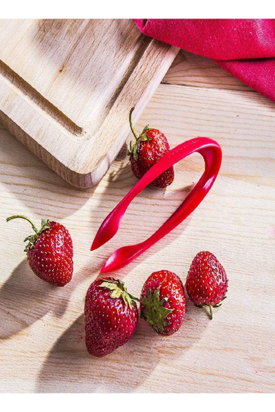TESCOMA Presto Strawberry Stem Remover – Assorted Colors, 17.5 x 7 x 1.6 cm