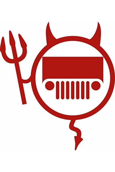 Image Sticker auto, IMAGE, Dracusor JEEP, rosu, 19 x 21 cm