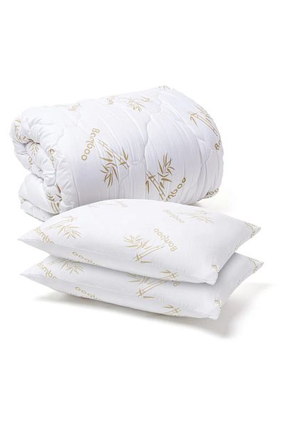 Home Still BAMBOO PILLOW SET 200/200 + 2 BAMBOO QUILT PILLOWS 50/70