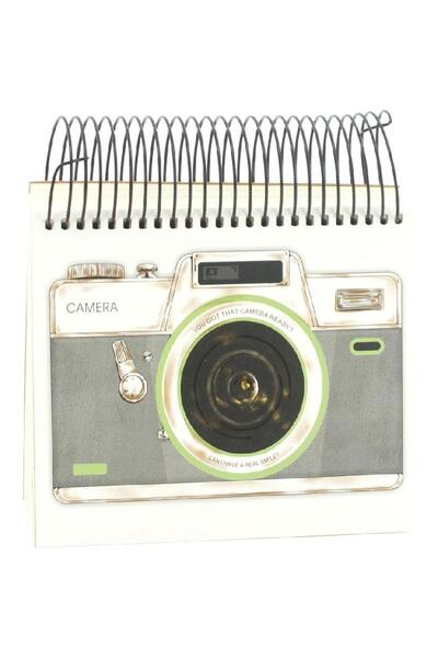 Roco دفتر ملاحظات كاميرا 14.2 × 16.5 سم 300 ورقة (600 صفحة) مسطر باللون الرمادي