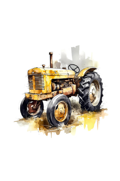 INOVATIX Set de 8 piese, autocolant Tractor Alesio, INOVATIX®. 6 cm