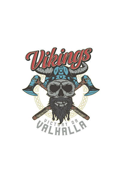 INOVATIX Set de 8 piese, autocolant victoria vikingilor sau Valhalla, INOVATIX®. 6 cm