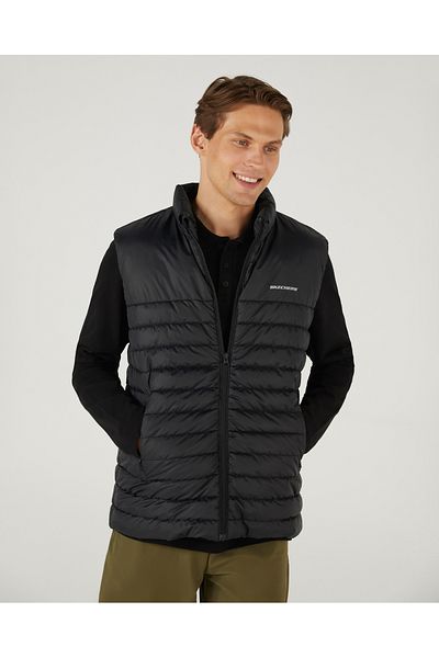 SKECHERS M Outerwear Polar Lining Padded Vest Men's Black Vest S242212-001