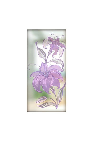media Decorative window film purple lily, 1 m x 2.1 m