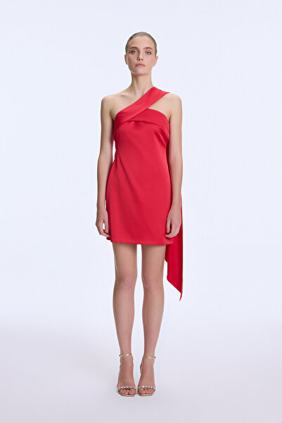 adL Mert Aslan Asimetrik Mini Elbise