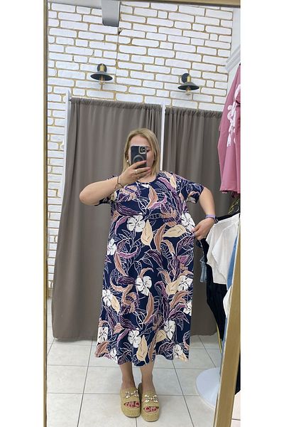 TUBA TOPTAŞ Plus Size Viscose Dress