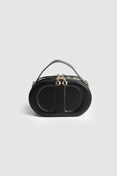 La La'Graccio Paris La'Graccio Paris Women's Marino Double Compartment Hand and Crossbody Bag Black