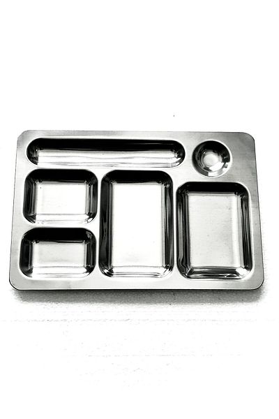 Becenhouse 1 Piece Stainless Steel Breakfast Picnic Table D'Hôte 28*19 cm Mini Metal Table D'Hôte