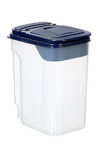 Felli Pop-Up Spout Easy Pour Durable Plastic Food Storage Container Clear and Black